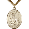 Gold Filled 1in St Jude Pray For Us Medal & 24in Chain