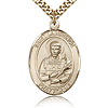 Gold Filled 1in St Lawrence Medal & 24in Chain