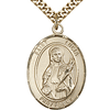Gold Filled 1in St Lucia Medal & 24in Chain