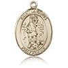 14kt Yellow Gold 1in St Lazarus Medal