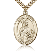Gold Filled 1in St Kilian Medal & 24in Chain