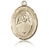 14kt Yellow Gold 1in St Maria Faustina Medal