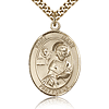 Gold Filled 1in St Mark Medal & 24in Chain