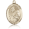 14kt Yellow Gold 1in St Margaret Mary Alacoque Medal