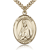 Gold Filled 1in St Martha Medal & 24in Chain