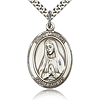 Sterling Silver 1in St Martha Medal & 24in Chain