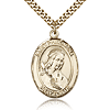 Gold Filled 1in St Philomena Medal & 24in Chain