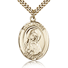 Gold Filled 1in St Monica Medal & 24in Chain
