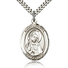 Sterling Silver 1in St Monica Medal & 24in Chain