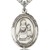Sterling Silver 1in Lady of Loretto Medal & 24in Chain