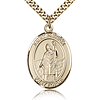 Gold Filled 1in St Patrick Medal & 24in Chain