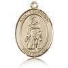 14kt Yellow Gold 1in Oval St Peregrine Medal
