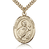 Gold Filled 1in St Martin de Porres Medal & 24in Chain