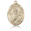 14kt Yellow Gold 1in St Martin de Porres Medal