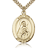 Gold Filled 1in St Rita Medal & 24in Chain