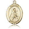 14kt Yellow Gold 1in St Rita Medal