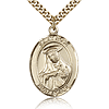 Gold Filled 1in St Rose Medal & 24in Chain