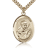 Gold Filled 1in St Robert Bellarmine Medal & 24in Chain
