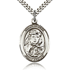 Sterling Silver 1in St Sarah Medal & 24in Chain