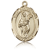 14kt Yellow Gold 1in St Scholastica Medal