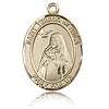 14kt Yellow Gold 1in St Teresa of Avila Medal