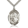 Sterling Silver 1in St Theresa Medal & 24in Chain