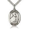 Sterling Silver 1in St Thomas the Apostle Medal & 24in Chain