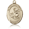 14kt Yellow Gold 1in St Thomas Aquinas Medal