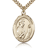 Gold Filled 1in St Thomas More Medal & 24in Chain