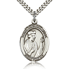 Sterling Silver 1in St Thomas More Medal & 24in Chain
