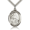 Sterling Silver 1in St Veronica Medal & 24in Chain