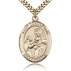 Gold Filled 1in St John of God Medal & 24in Chain
