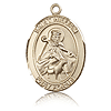 14kt Yellow Gold 1in St William Medal
