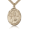 Gold Filled 1in St Leo the Great Medal & 24in Chain