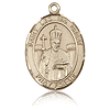 14kt Yellow Gold 1in St Leo the Great Medal