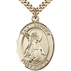 Gold Filled 1in St Bridget Medal & 24in Chain