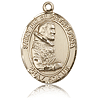 14kt Yellow Gold 1in St Pio Medal