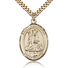 Gold Filled 1in St Walburga Medal & 24in Chain
