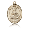 14kt Yellow Gold 1in St Walburga Medal
