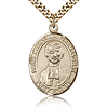 Gold Filled 1in St Marcellin Champagnat Medal & 24in Chain