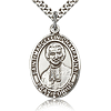 Sterling Silver 1in St Marcellin Champagnat Medal & 24in Chain