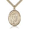 Gold Filled 1in St Vincent de Paul Medal & 24in Chain