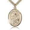 Gold Filled 1in St Jerome Medal & 24in Chain
