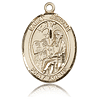14kt Yellow Gold 1in St Jerome Medal