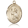 14kt Yellow Gold 1in St Vincent Ferrer Medal
