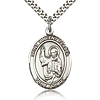 Sterling Silver 1in St Vincent Ferrer Medal & 24in Chain