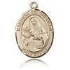 14kt Yellow Gold 1in St Madonna Del Ghisallo Medal