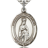 Sterling Silver 1in Our Lady of Fatima Medal & 24in Chain