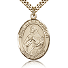 Gold Filled 1in St Maria Goretti Medal & 24in Chain