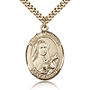 Gold Filled 1in St Therese of Lisieux Medal & 24in Chain